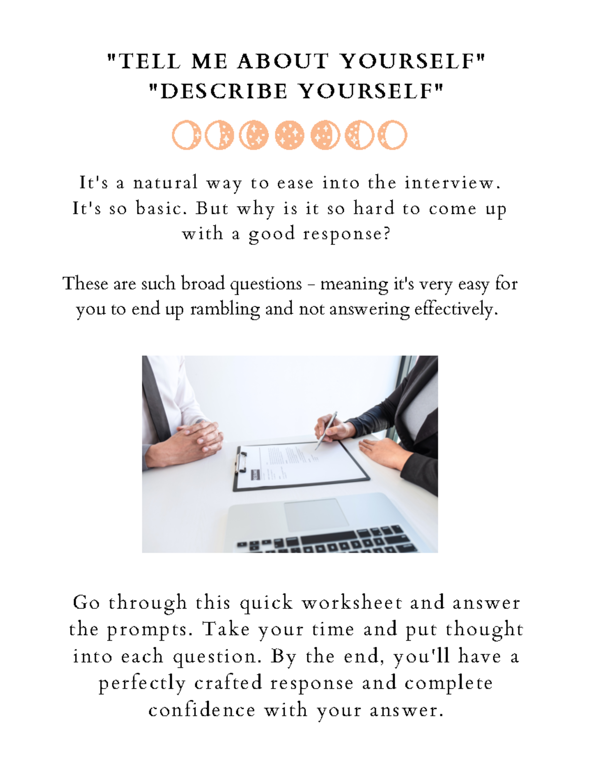 Q0 Ppzlyqogzo ODThs YKU Tell Me About Yourself Worksheet - " T E L L ME ...