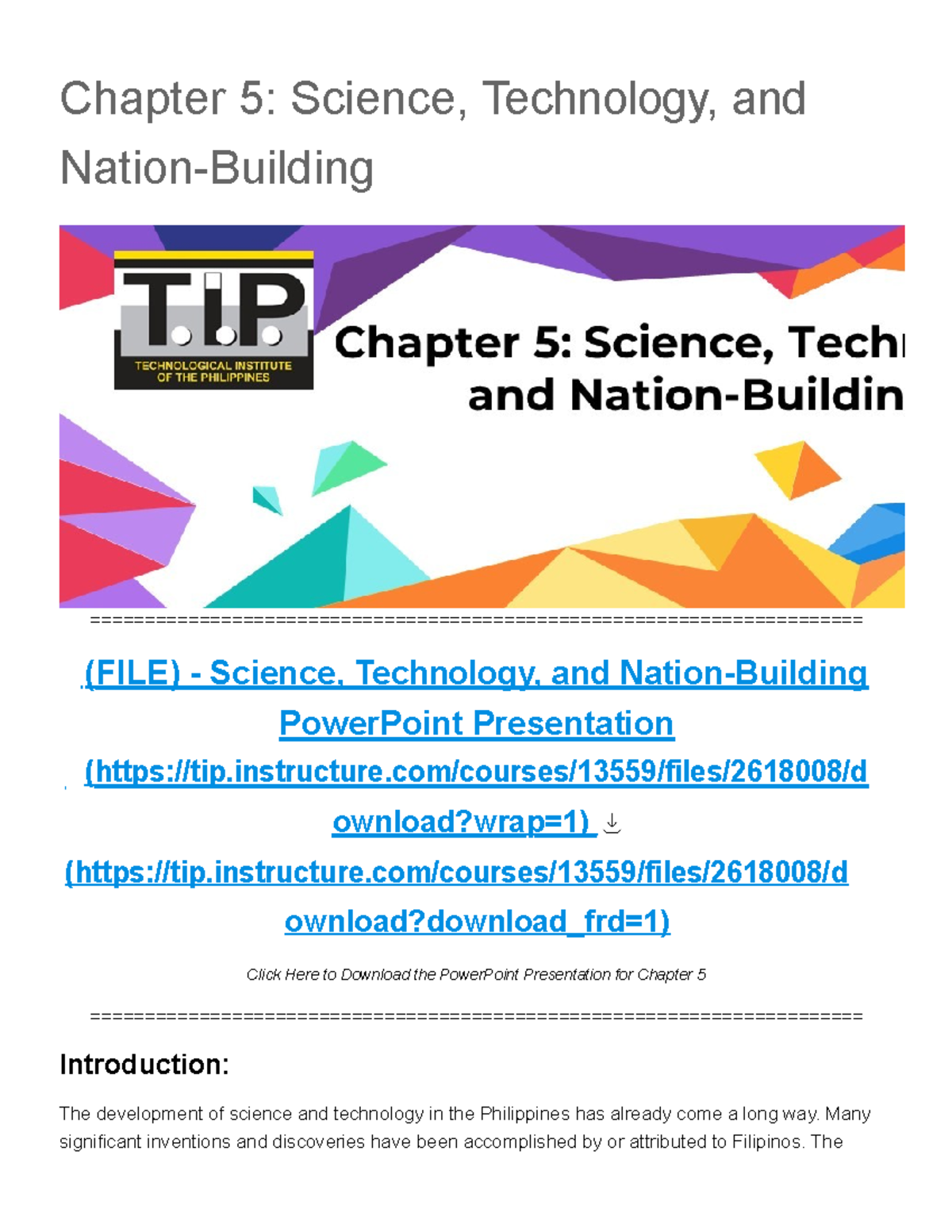 science technology and nation building essay