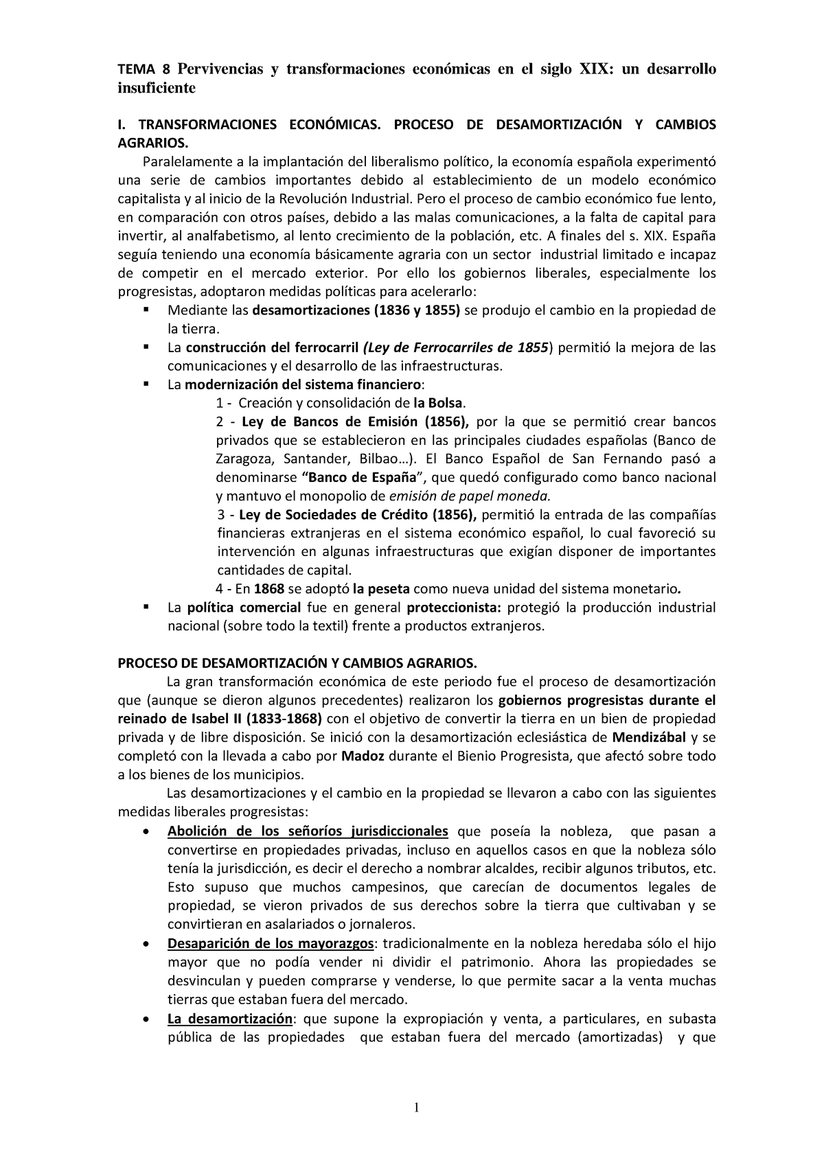 TEMA 8 - TEMA 8 Pervivencias Y Transformaciones Económicas En El Siglo ...