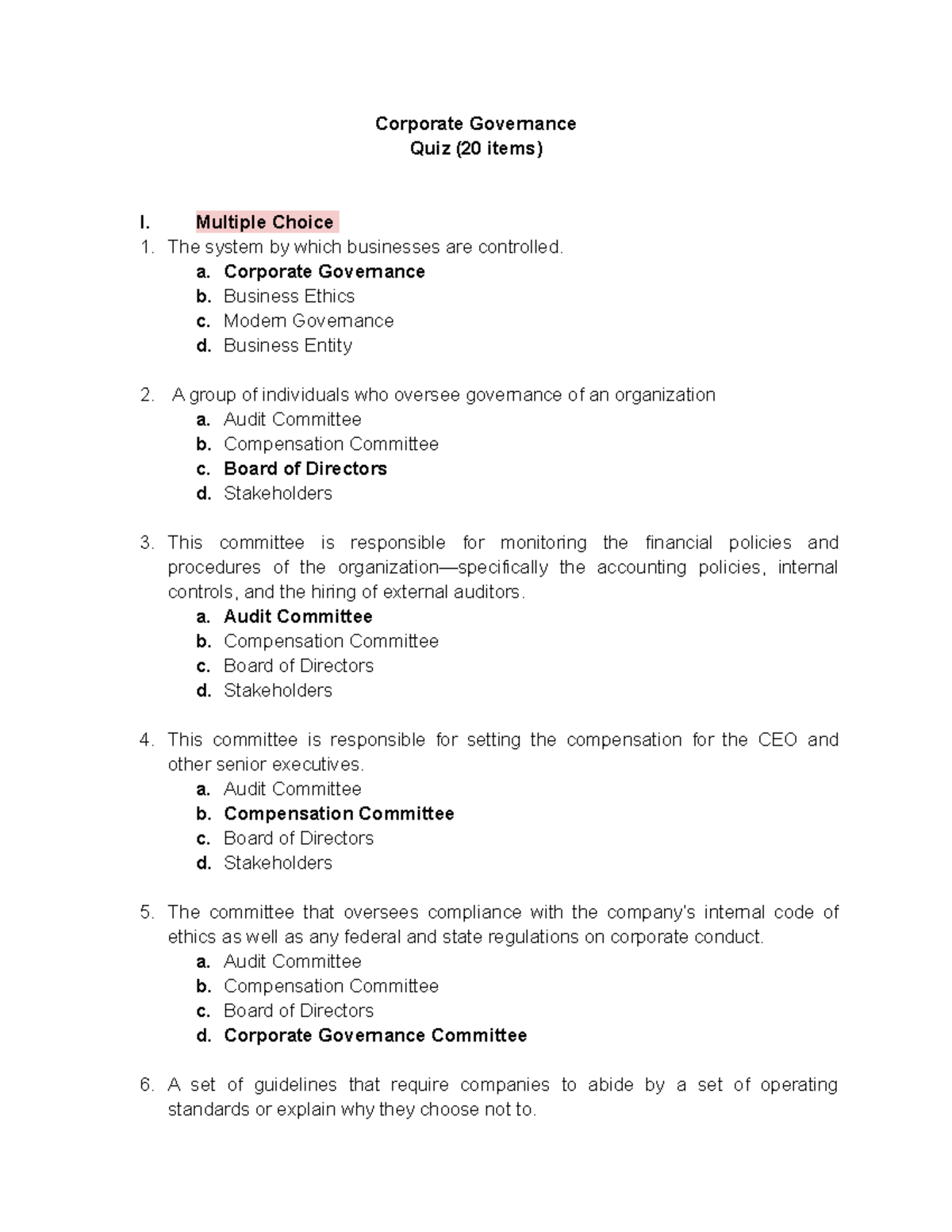 Good Governance And Social Responsibility Practice Questions lesson-1-introduction-to-good-governance-social-responsibility-studocu