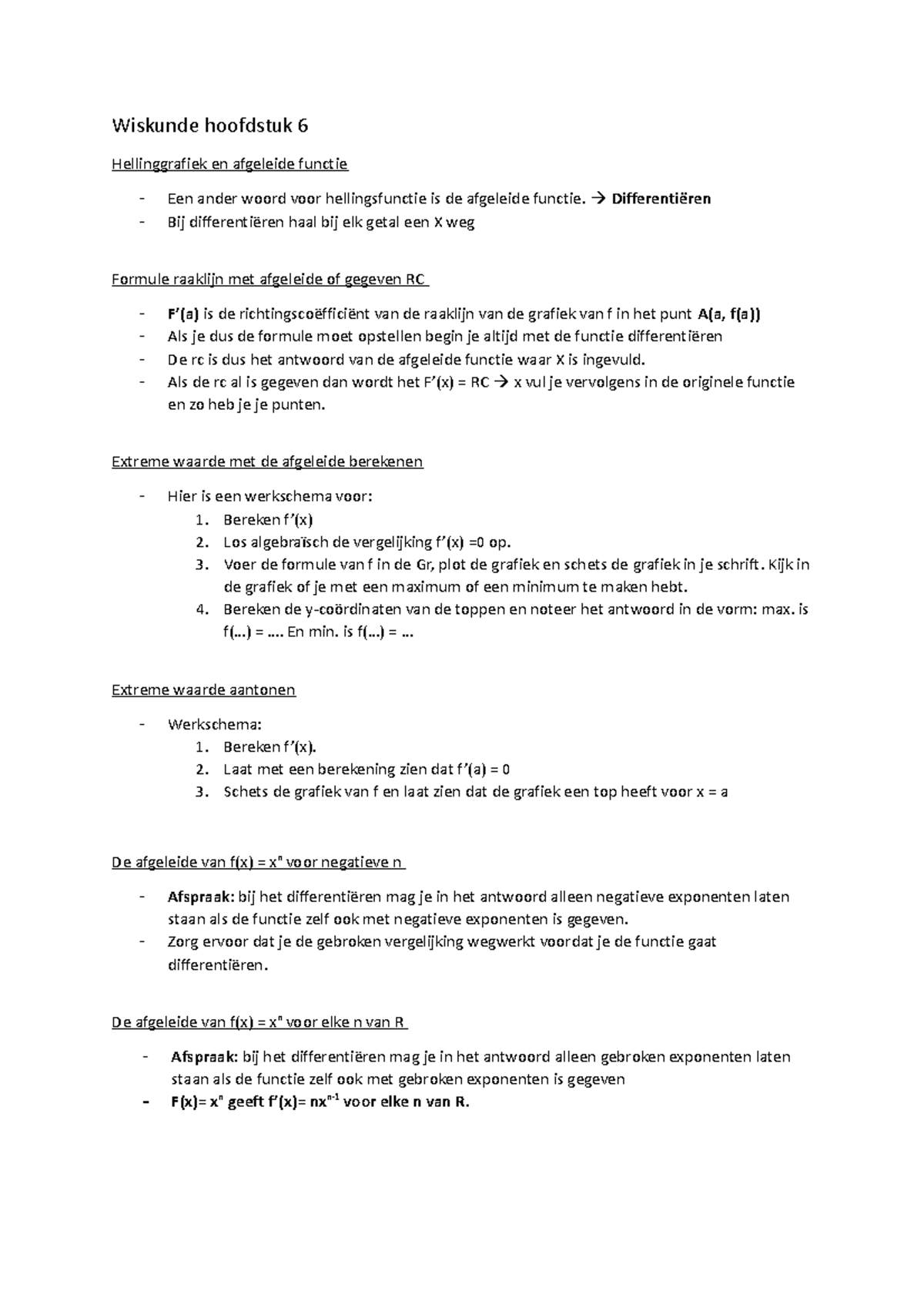 H6 - Getal En Ruimte Havo 5 Wiskunde B Deel 2 - Wiskunde Hoofdstuk 6 ...