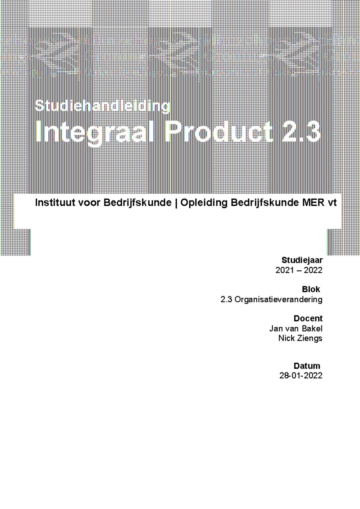 Studiehandleiding IP 2.3 2021-2022 - Studiehandleiding Integraal ...