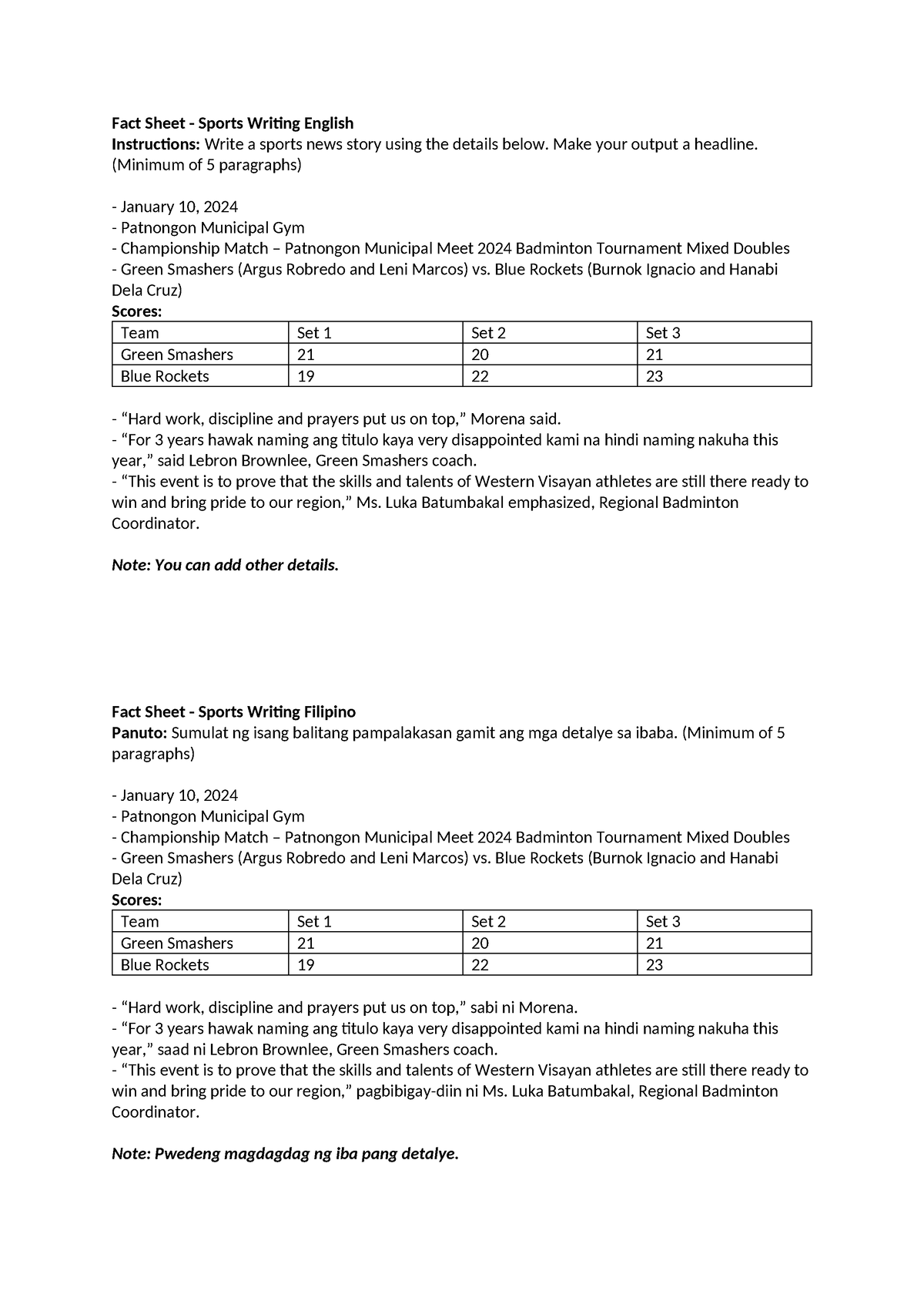 sports-writing-fact-sheet-for-beginners-fact-sheet-sports-writing