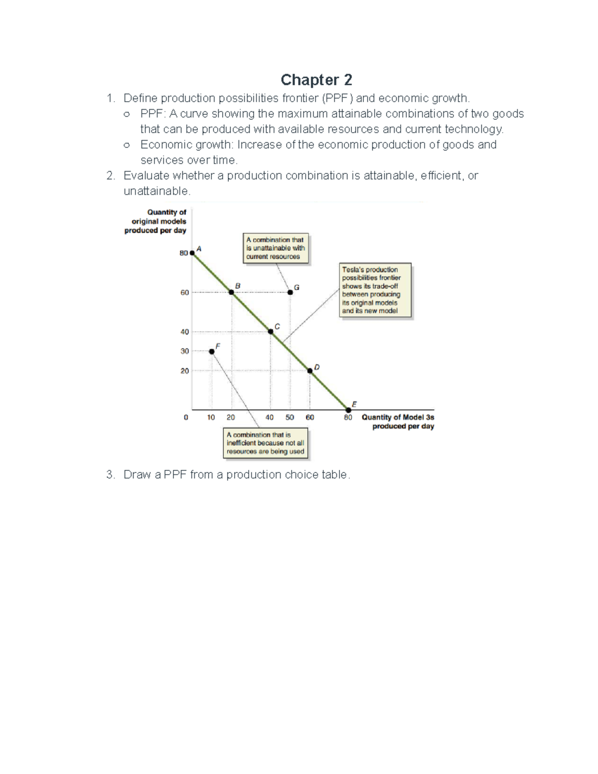 Macroeconomics Chapter 2 Practice - Chapter 2 Define production ...
