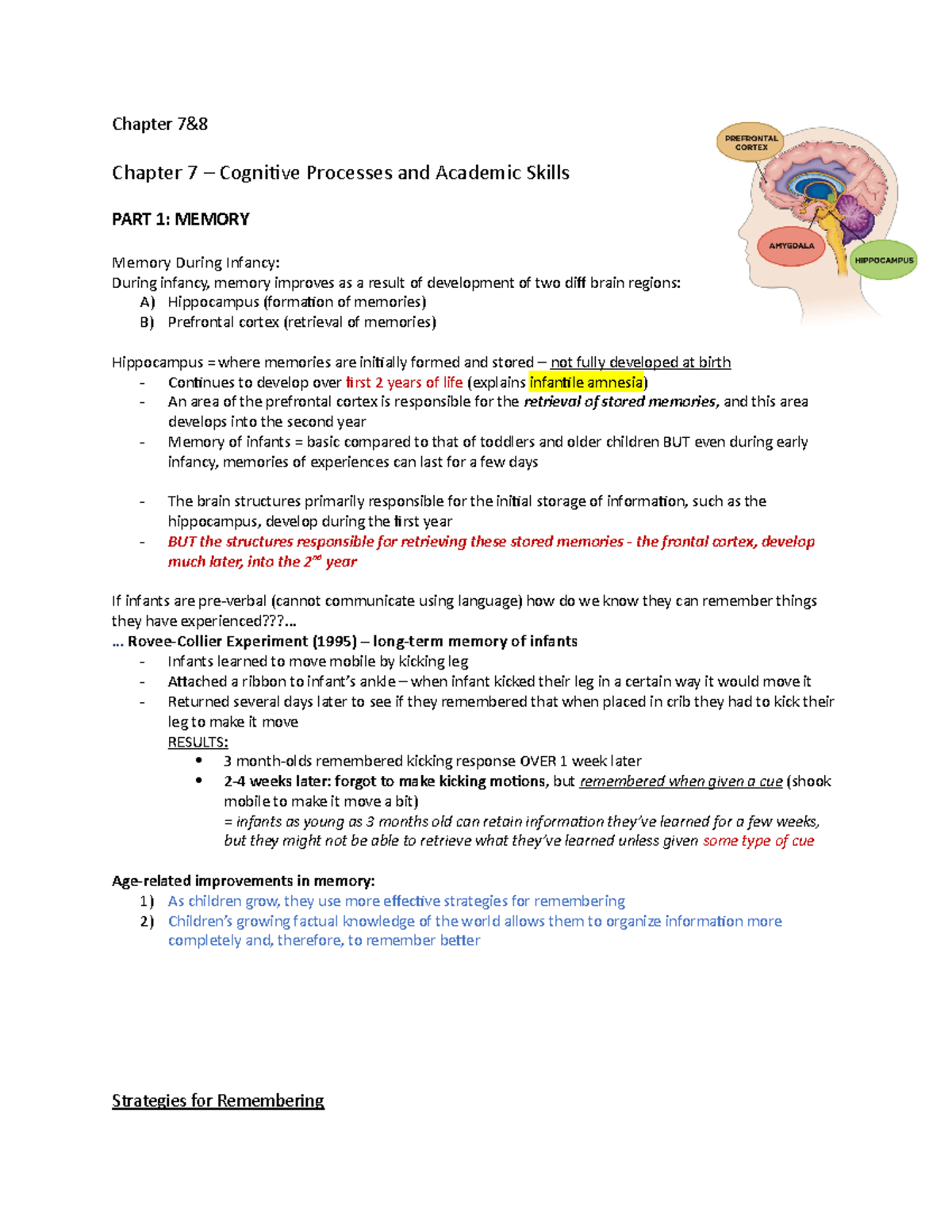 Chapter 7&8 - Cognitive Processes Lecture Notes - Psychology 2040A/B ...
