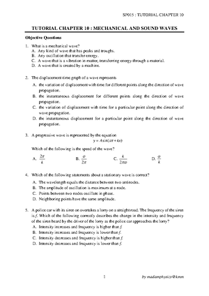 Tutorial Chapter 7 - SP015 CHAPTER 7 1 by madamphysics@kmm TUTORIAL ...