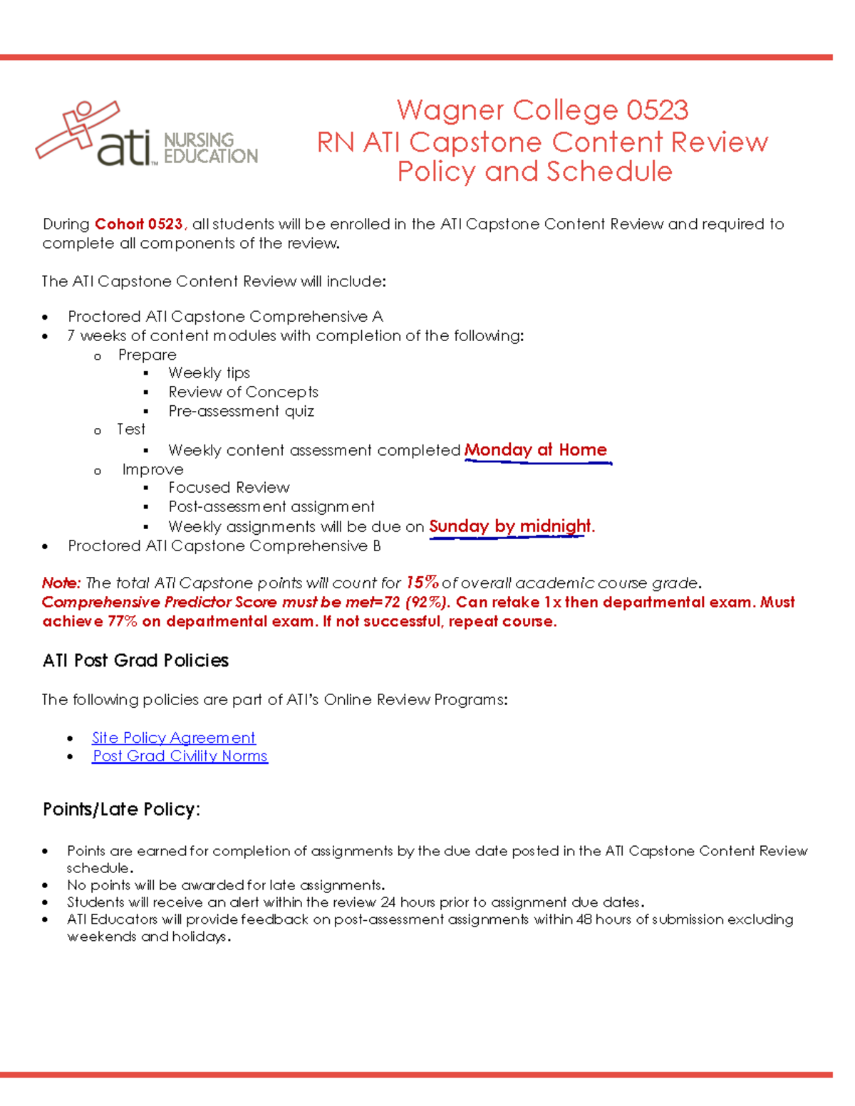 nr-490-sp2023-ati-capstone-calendar-wagner-college-0523-rn-ati-capstone-content-review-policy