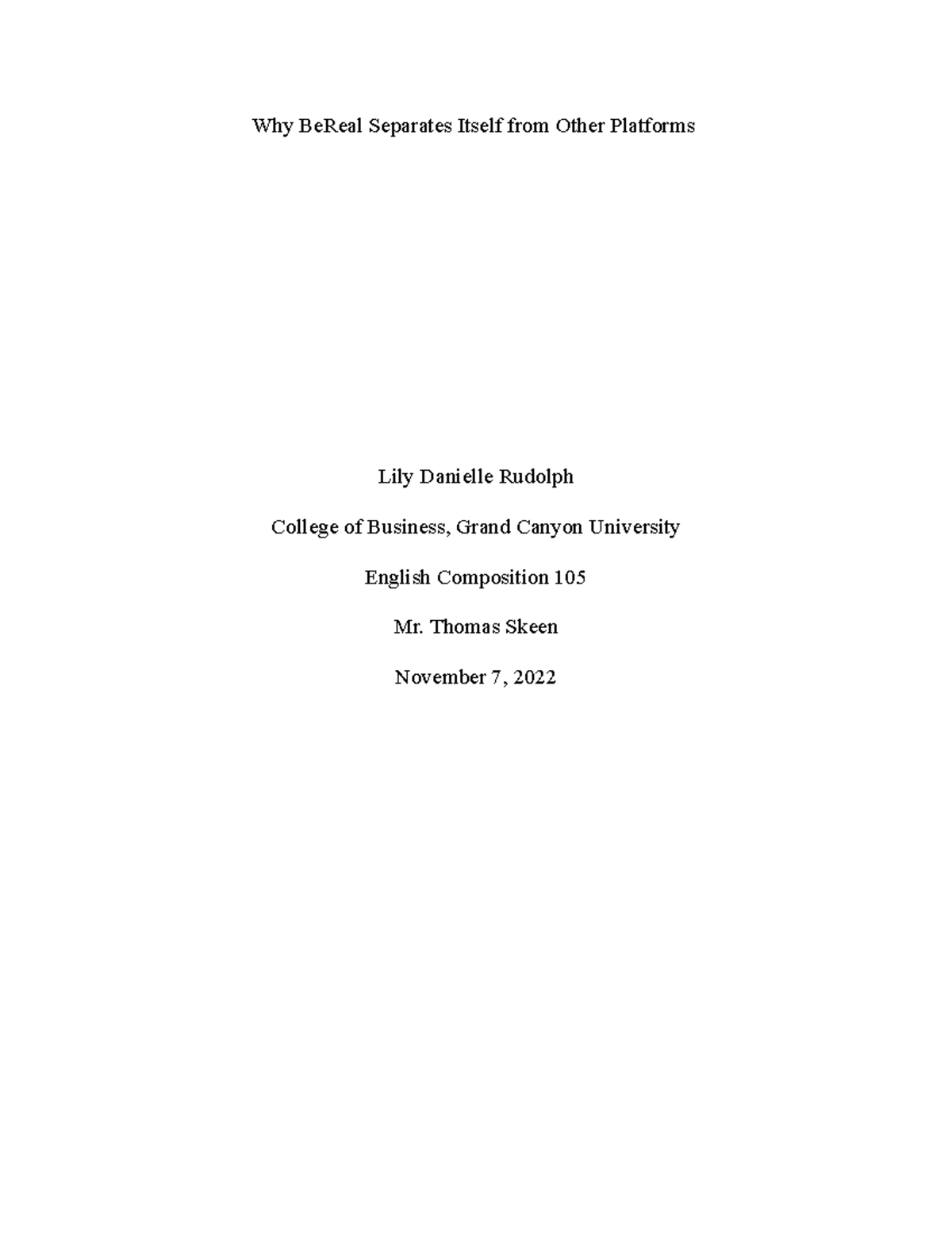 App Review~ Essay-2 - had - Why BeReal Separates Itself from Other ...
