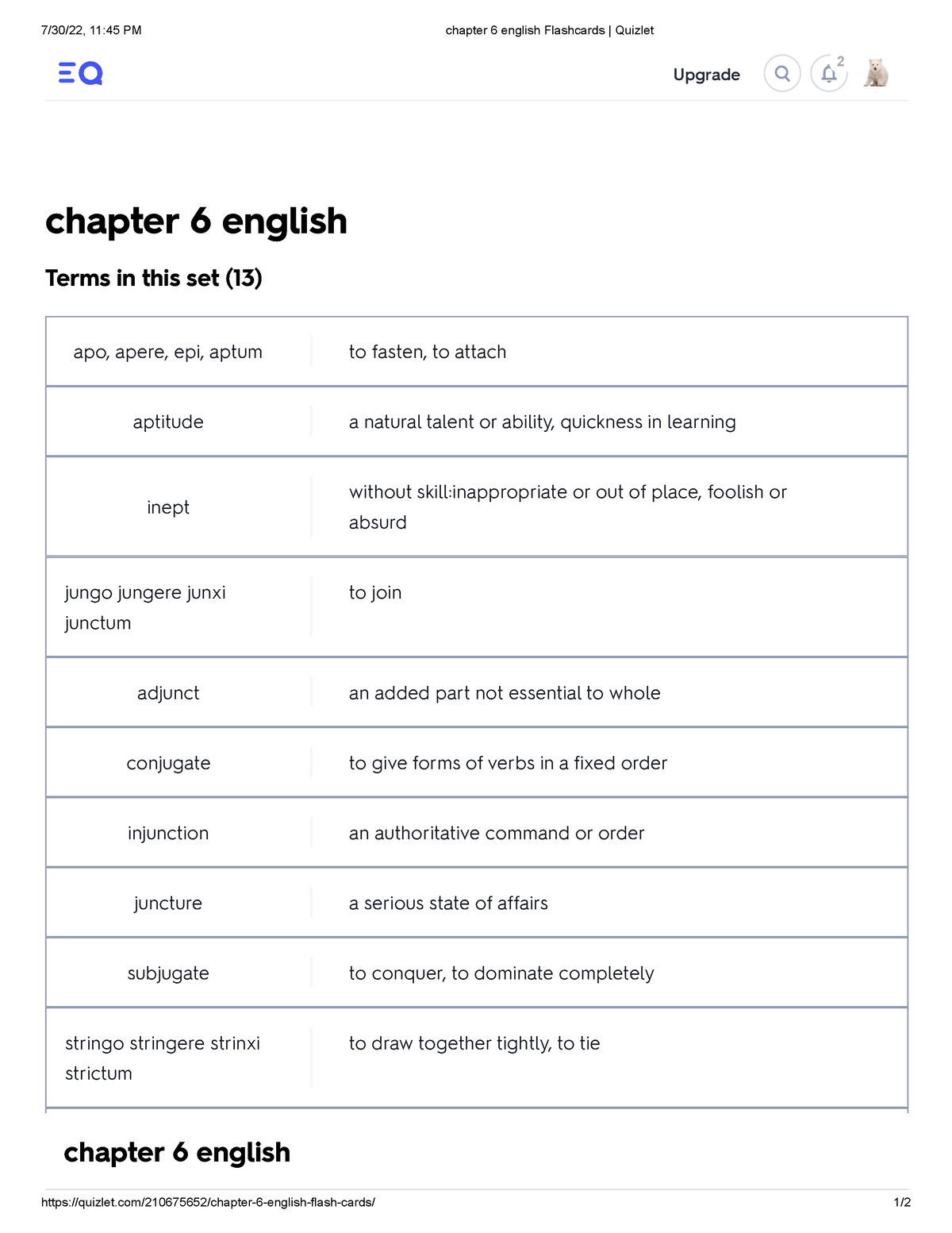 Chapter 6 English Flashcards Quizlet - 7/30/22, 11:45 PM Chapter 6 ...