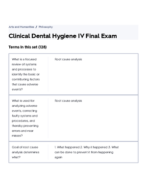 Dental Hygiene Clinic Flashcards Quizlet - Dental Hygiene Clinic Terms ...