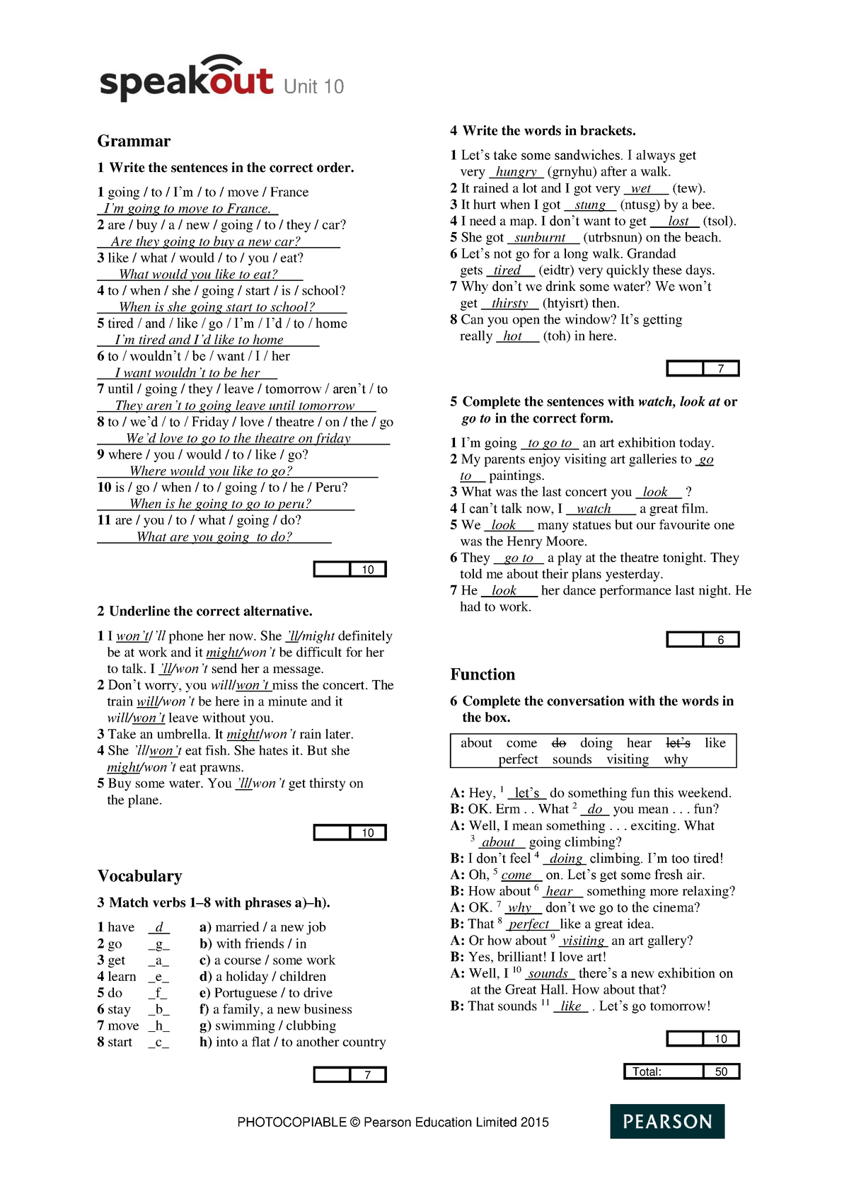 pearson education limited 2007 photocopiable answer key