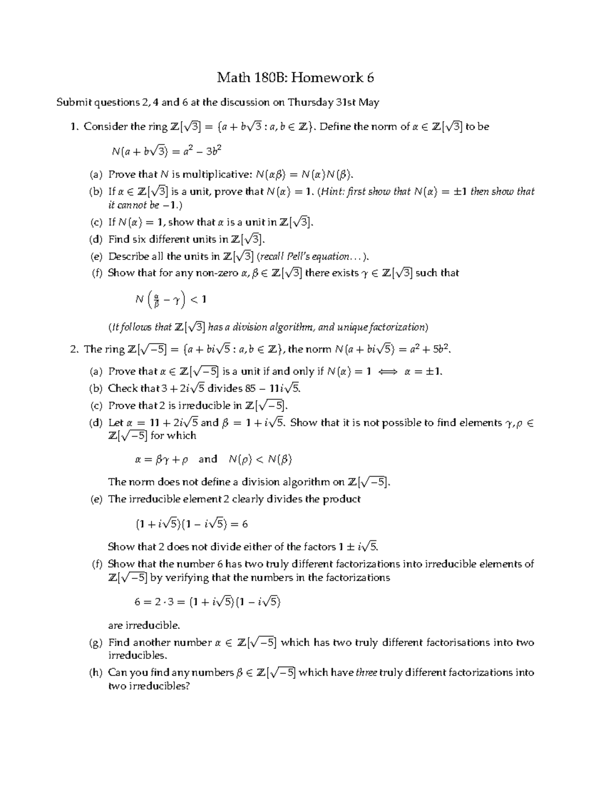 Hw6 - Hw Questions With Description - Math 180B: Homework 6 Submit ...