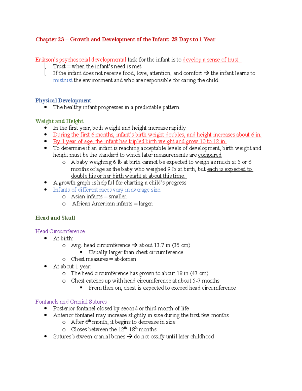 Chapter 23 – notes - inc - Chapter 23 Growth and Development of the ...