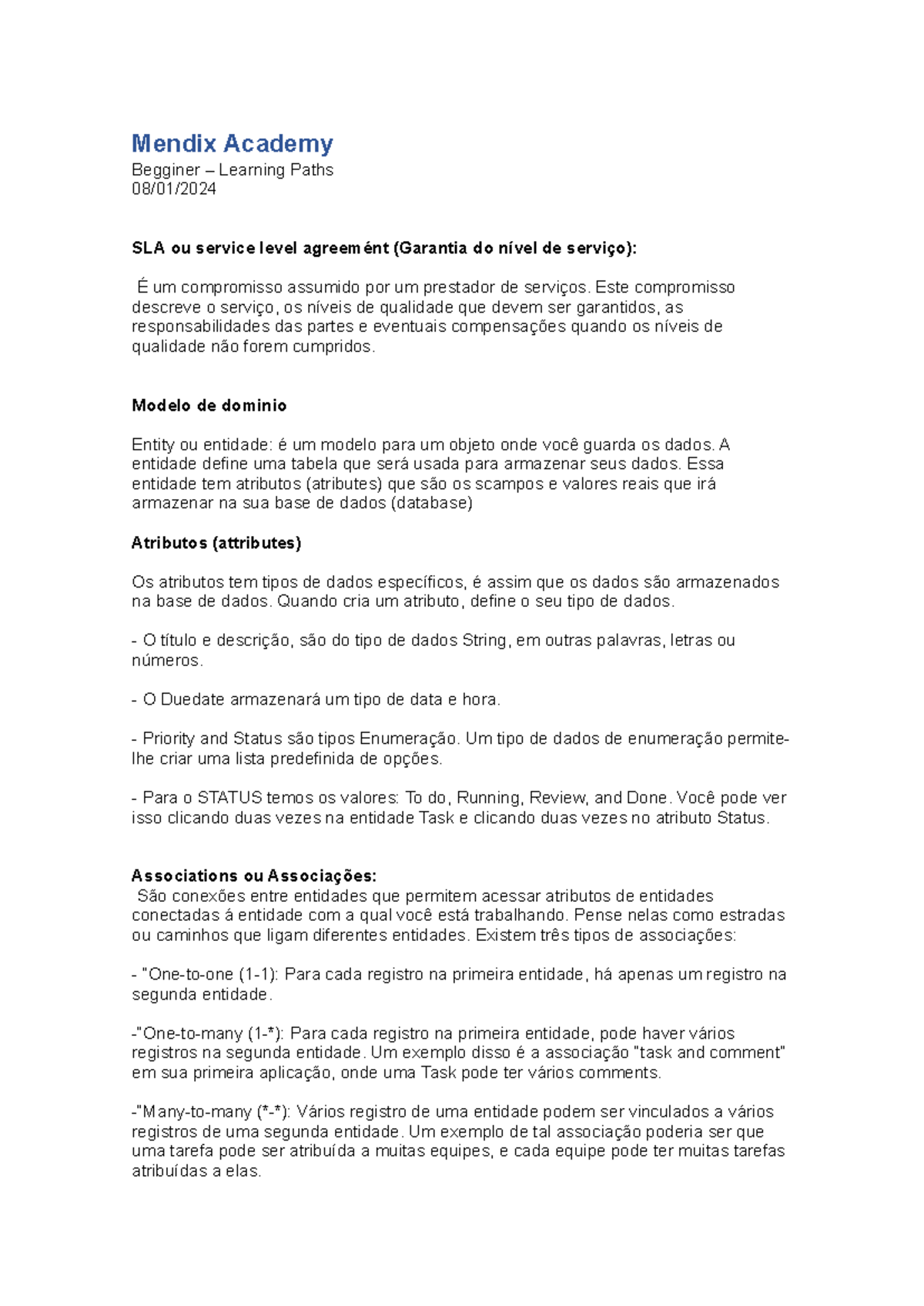 Begginer 01 - Mendix Academy Begginer – Learning Paths 08/01/ SLA ou ...