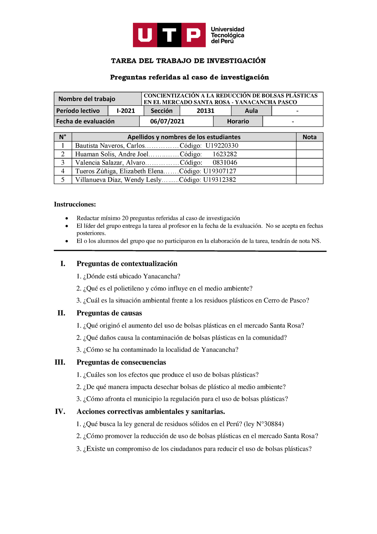 Tarea DE Preguntas DE Investigación Grupo 3 Final - TAREA DEL TRABAJO ...