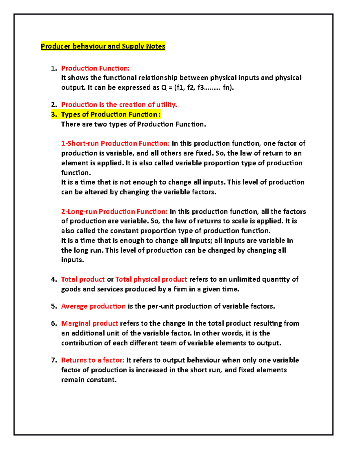 Revision Notes on Producer behavior and Supply files - Producer ...