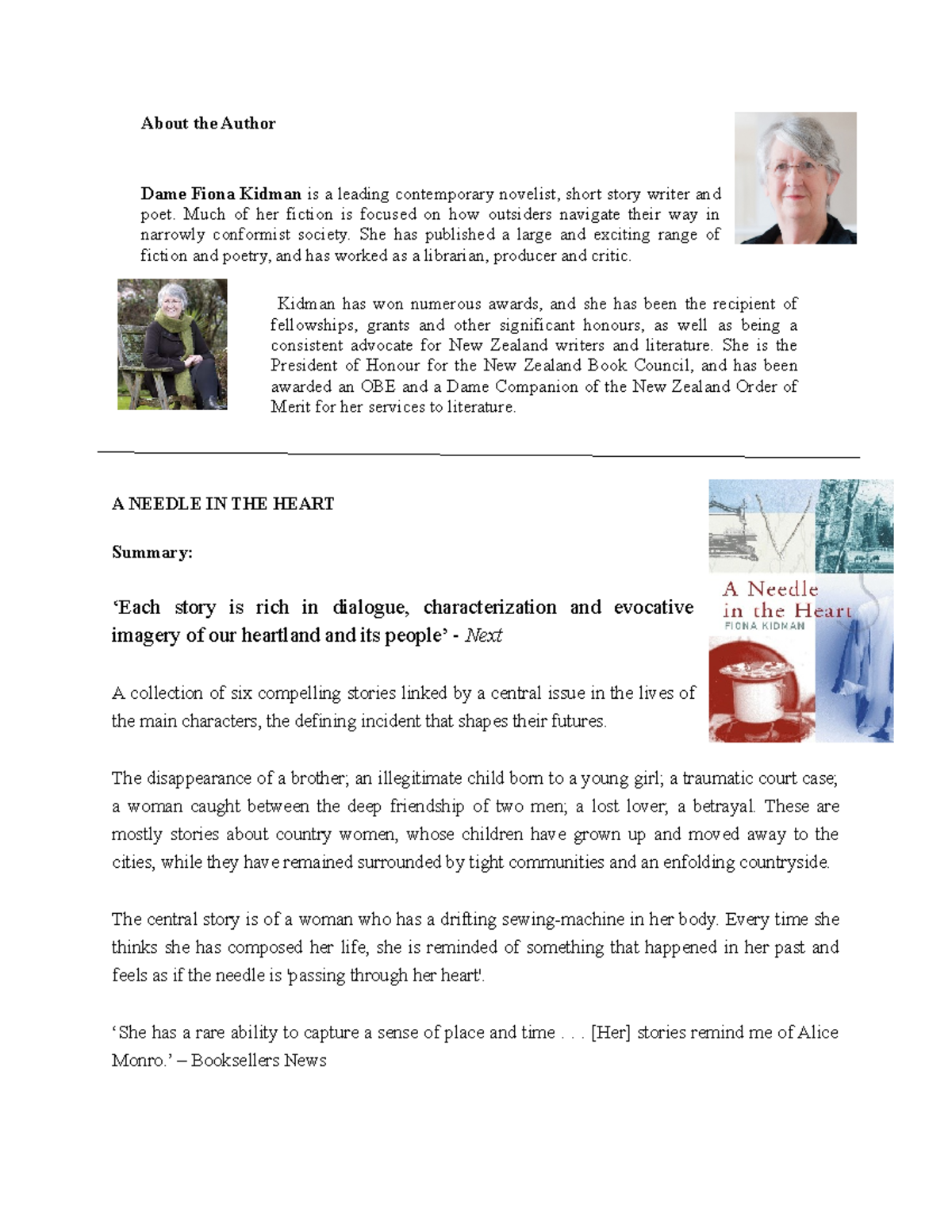 A Needle IN THE Heart Discussion paper BS. education PangSU Studocu