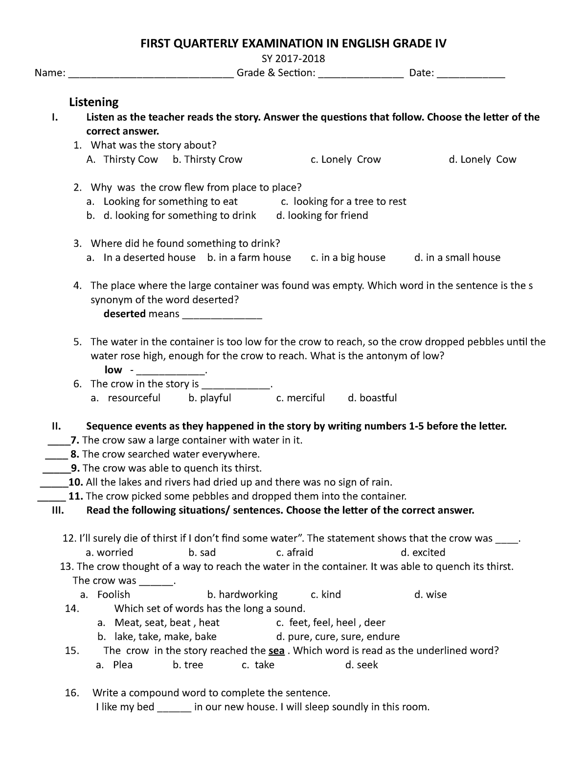 pt-english-4-q1-periodical-test-first-quarterly-examination-in-english-grade-iv-sy-2017