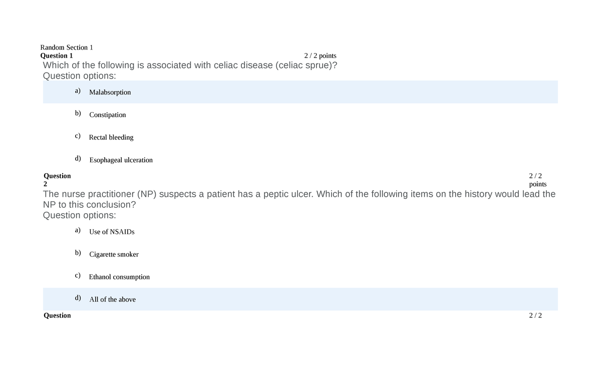 MN568 Unit 4 - Random Section 1 Question 1 2 / 2 points Which of the ...