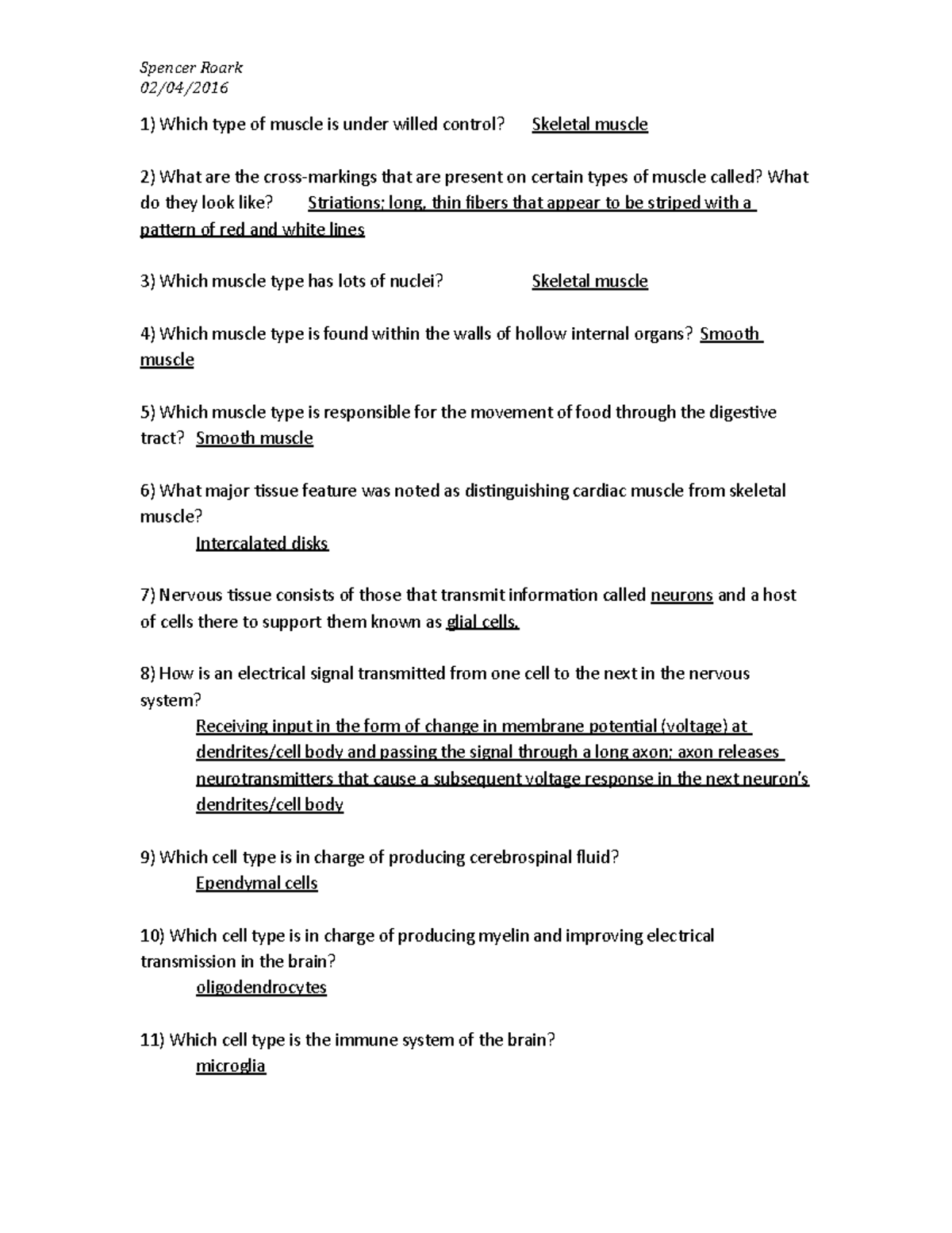 Human Phys Lab Report 1 - Matthew Talbert - Spencer Roark 02/04/ Which ...