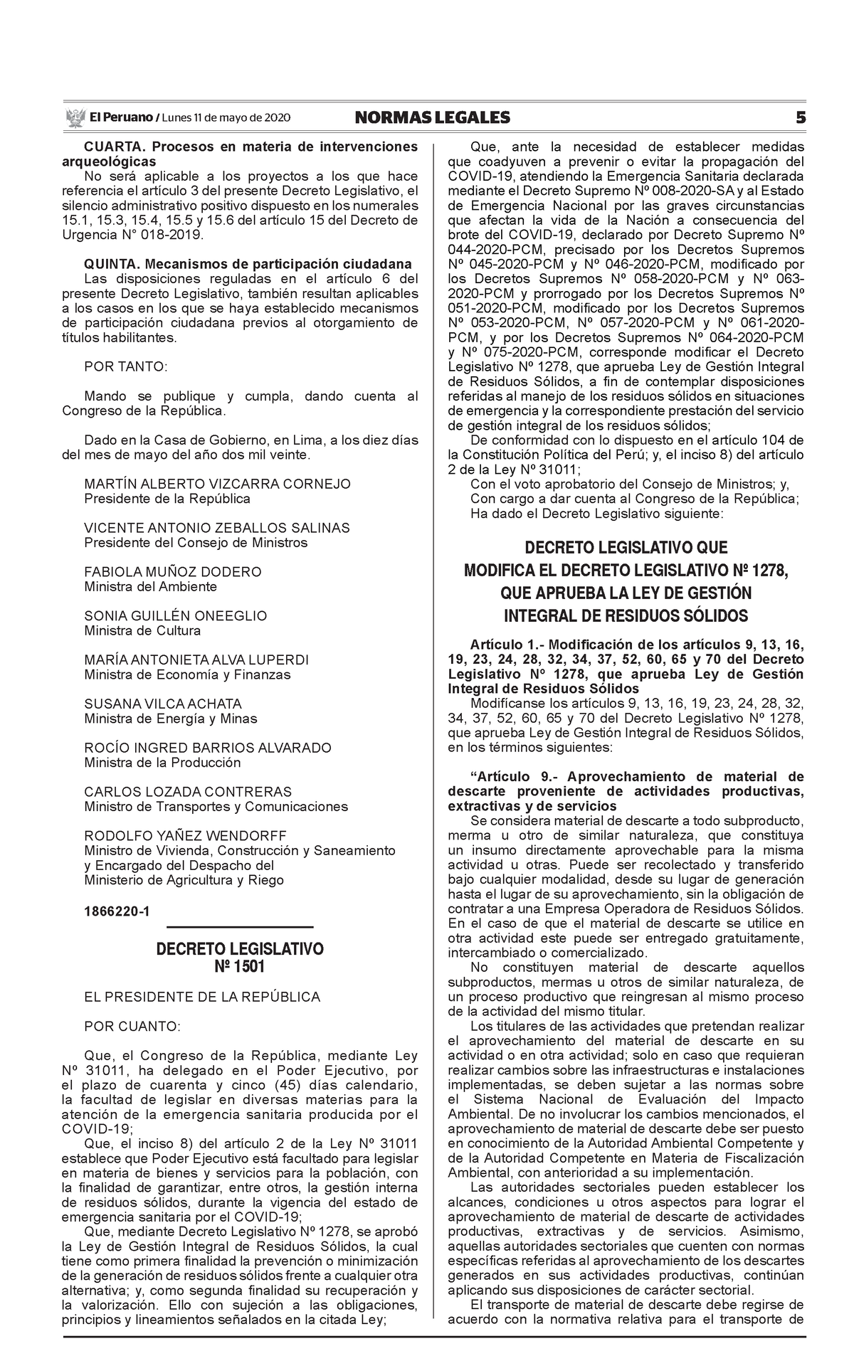 Decreto Legislativo Que Modifica El Decreto Legislativo N 1 Decreto ...