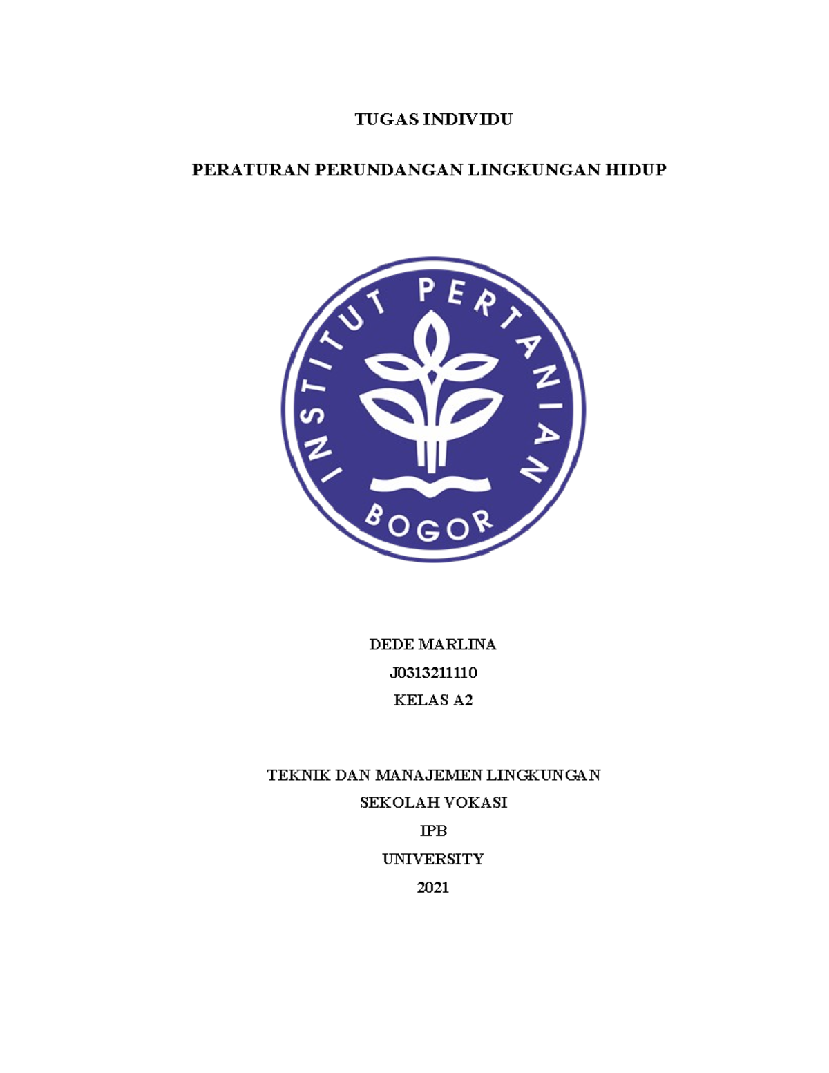 UU NO.32 Tahun 2009 Tentang Perlindungan Dan Pengelolaan Lingkungan ...