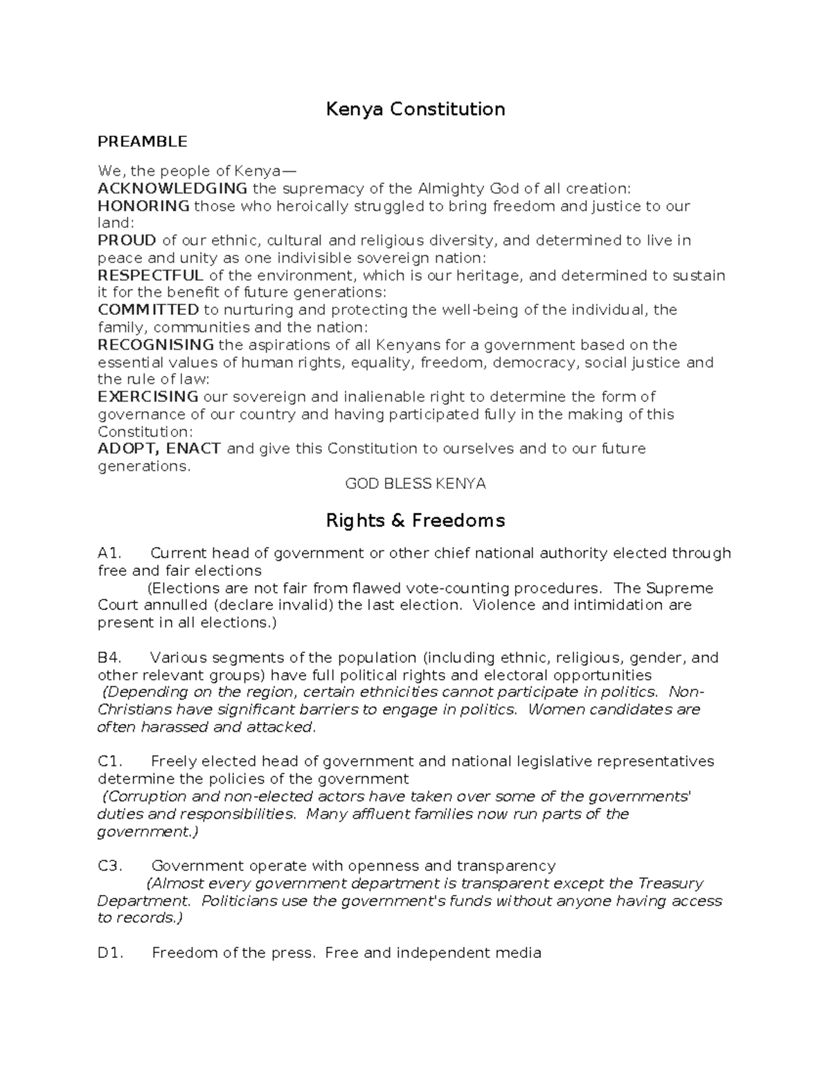 Kenya Constitution - Georgia Institute of Technology - Kenya ...