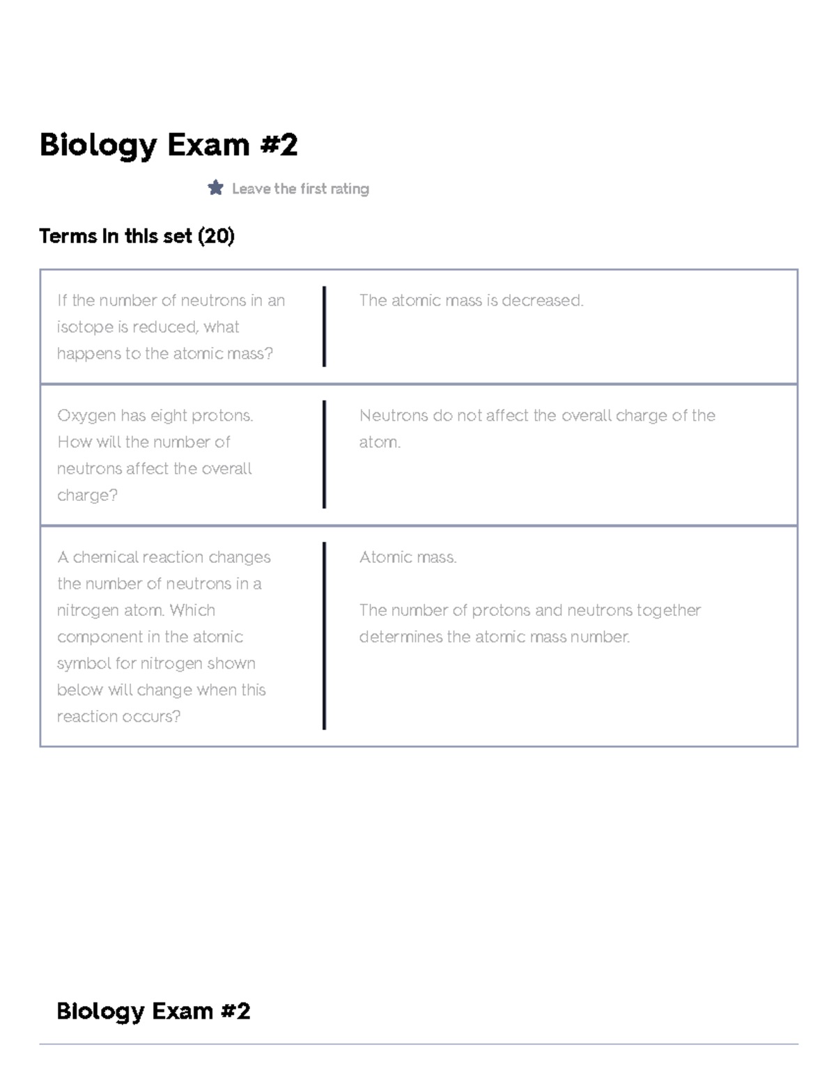 Biology Exam 2 Flashcards Quizlet Biology Exam Leave the first