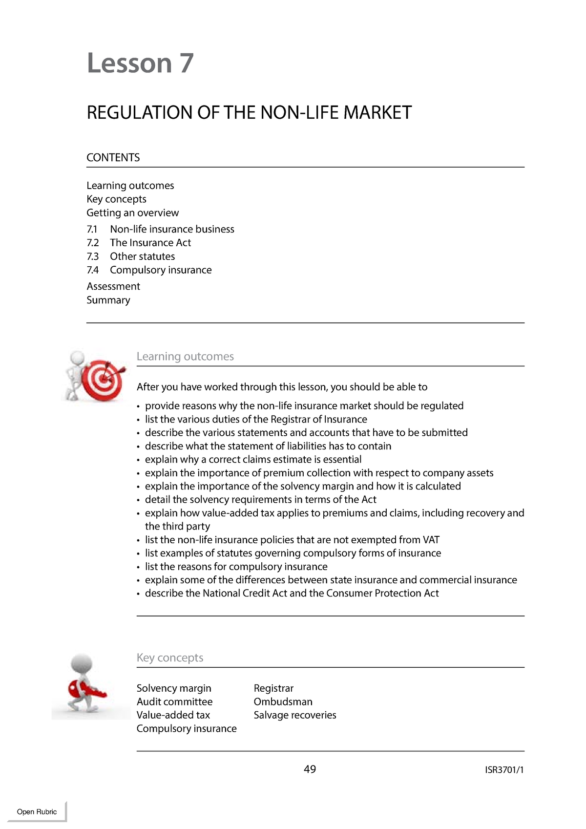 Lesson 07 Regulation OF THE NON-LIFE Market - 49 ISR3701/ Lesson 7 ...