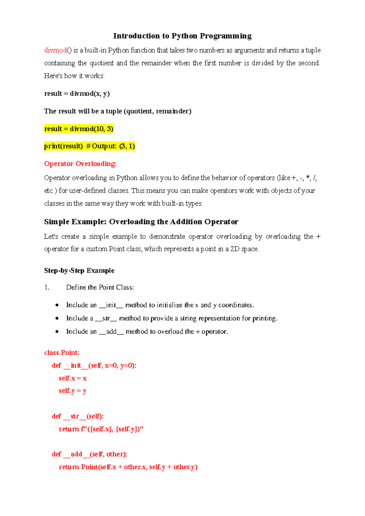 Module 5 Extras - Essentail contents - Introduction to Python ...