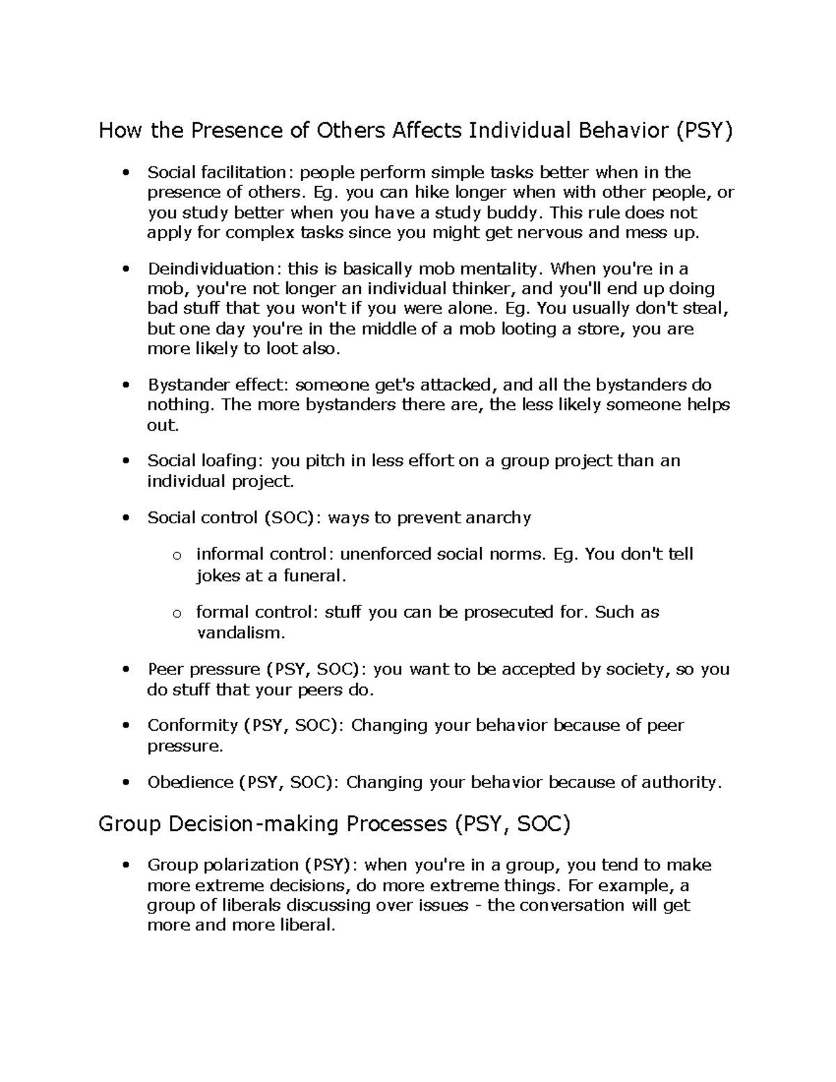 Socialprocesses mcat How the Presence of Others Affects Individual
