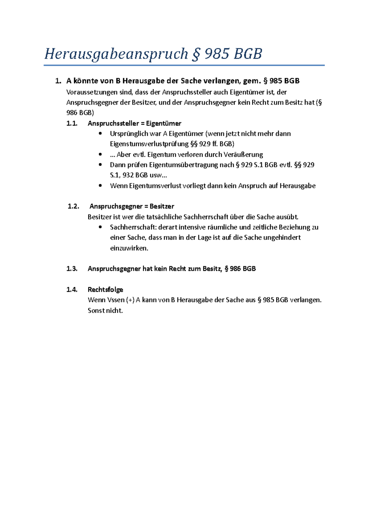 schema-herausgabeanspruch-herausgabeanspruch-985-bgb-1-a-k-nnte