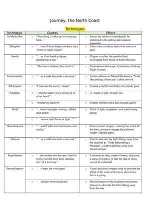 journey the north coast essay