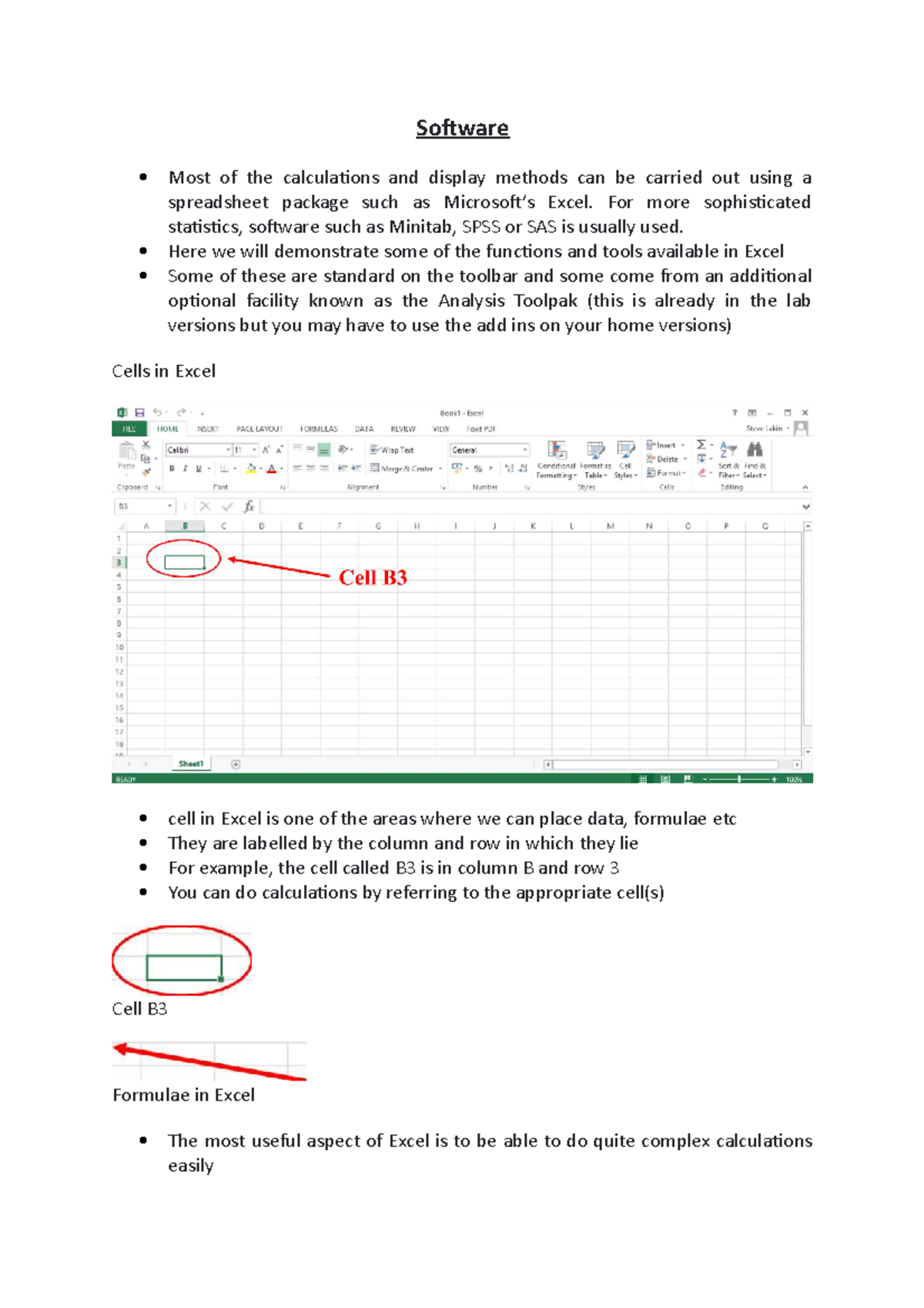 Software - Software Most of the calculations and display methods can be ...