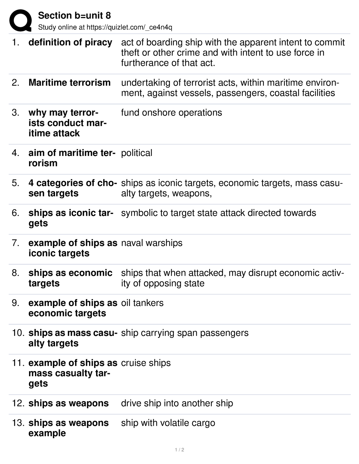 Unit 8 Section B Quizlet - Section B=unit 8 Study Online At Quizlet ...