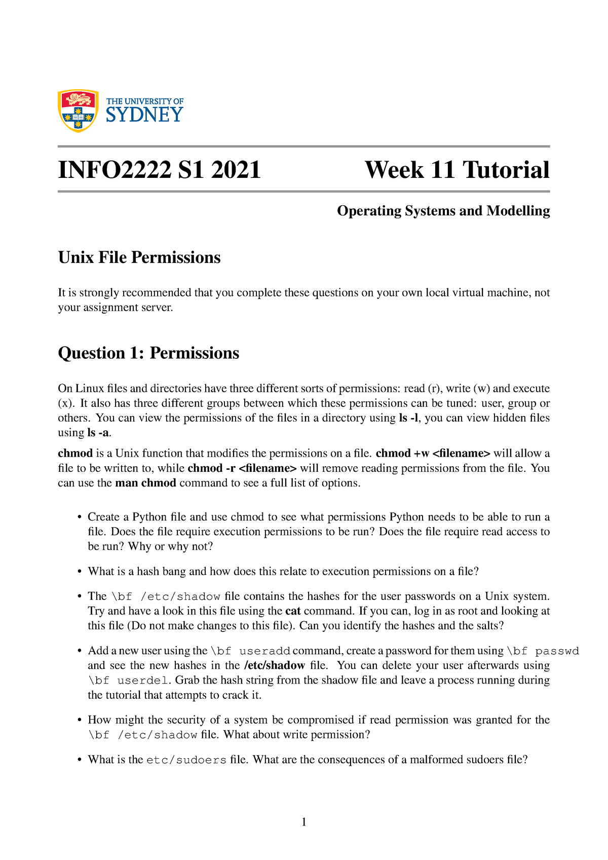 Wk11 Tuts Just Perfect Notes - INFO2222 S1 2021 Week 11 Tutorial ...