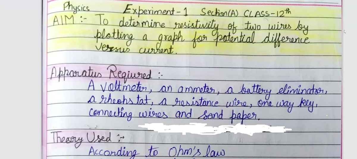 XII Phy Practical Record - Page 3 (PHYSICS) Least count of screw gauge ...