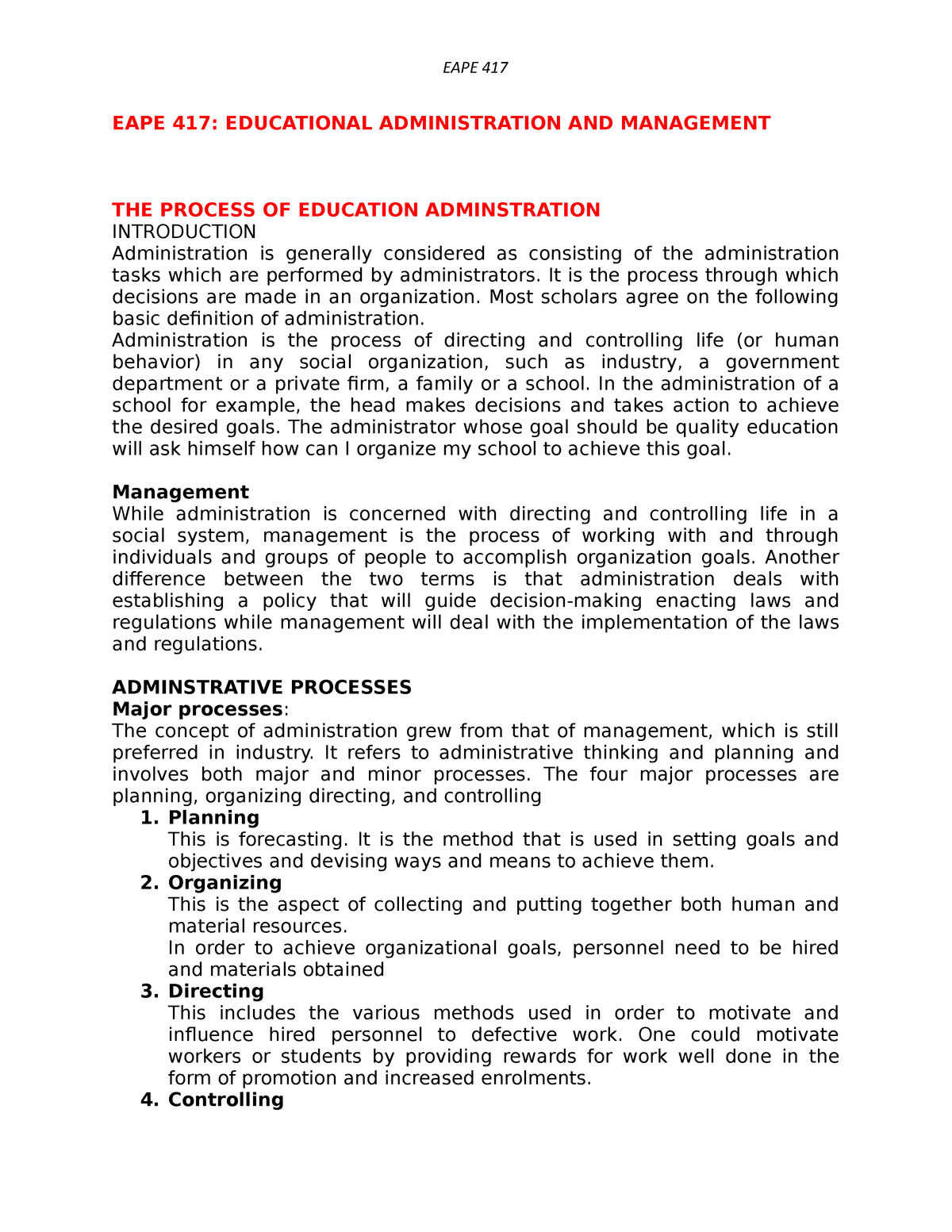 dissertation on educational administration