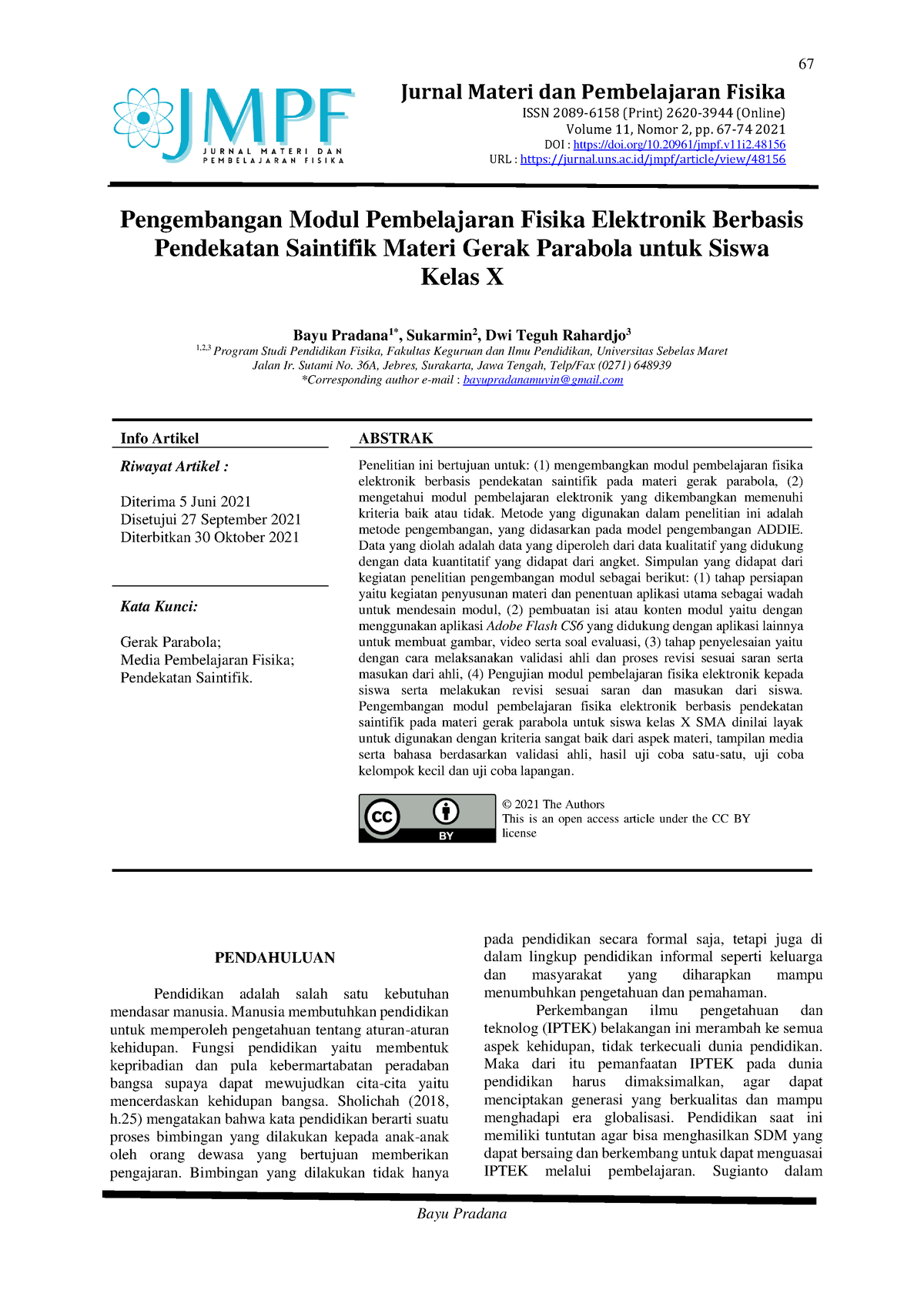 48156 169135 2 PB - ... - Jurnal Materi Dan Pembelajaran Fisika ISSN ...