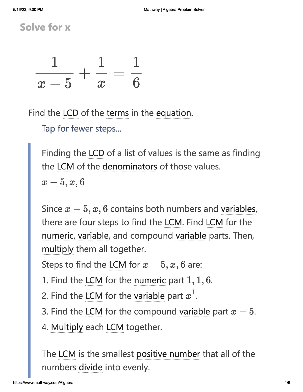 Mathway Algebra Problem Solver - Mathematics In Modern World - Studocu