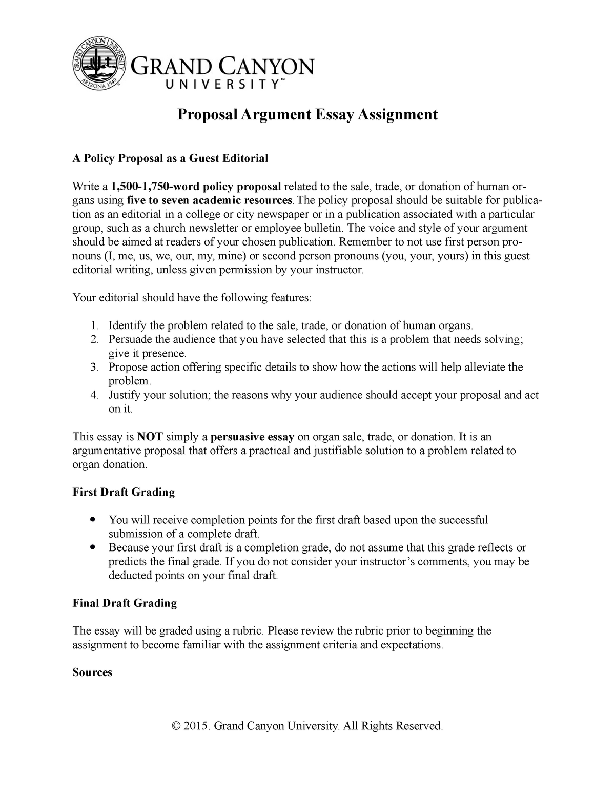 proposal argument