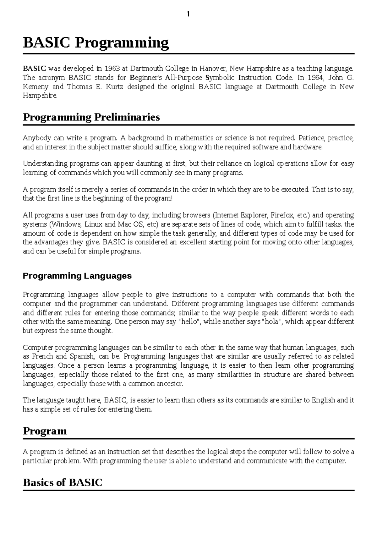 558823110 Learn Basic Programing With Wikibooks - BASIC Programming ...