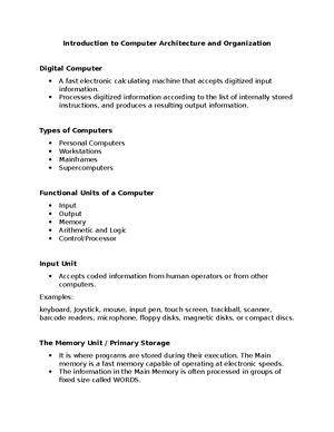 Data Transfer Instructions - These instructions perform a simple task ...