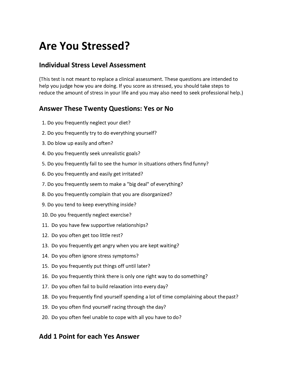 Are-you-stressed - module - Are You Stressed? Individual Stress Level ...