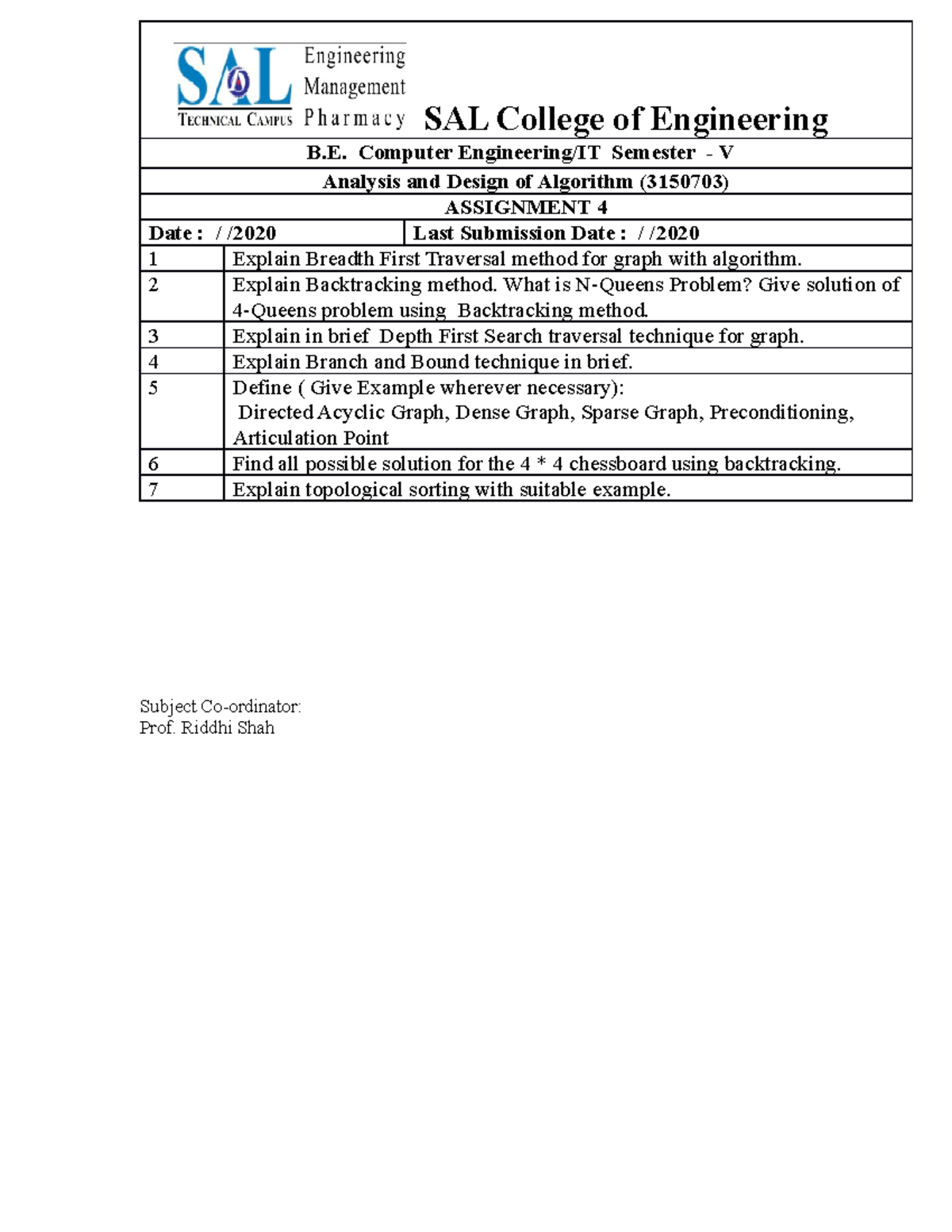 assignment ada sample locations