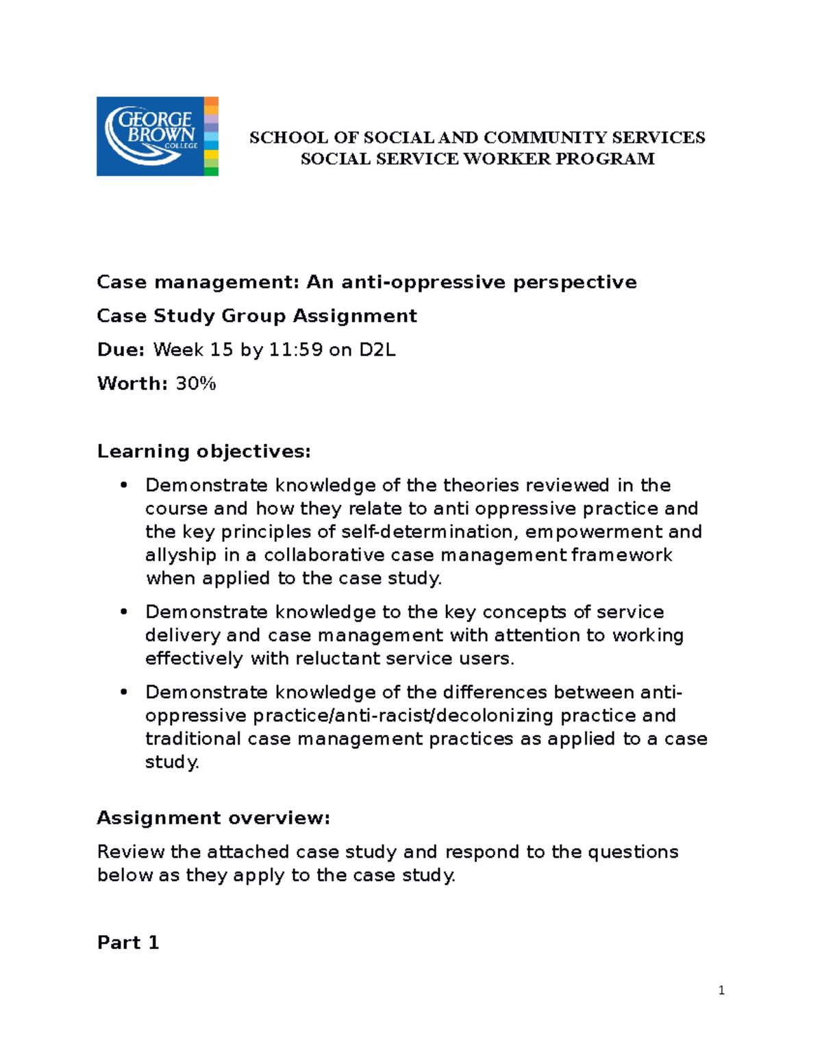 2023 SWRK 2056 Group Assignment 2 - SCHOOL OF SOCIAL AND COMMUNITY ...