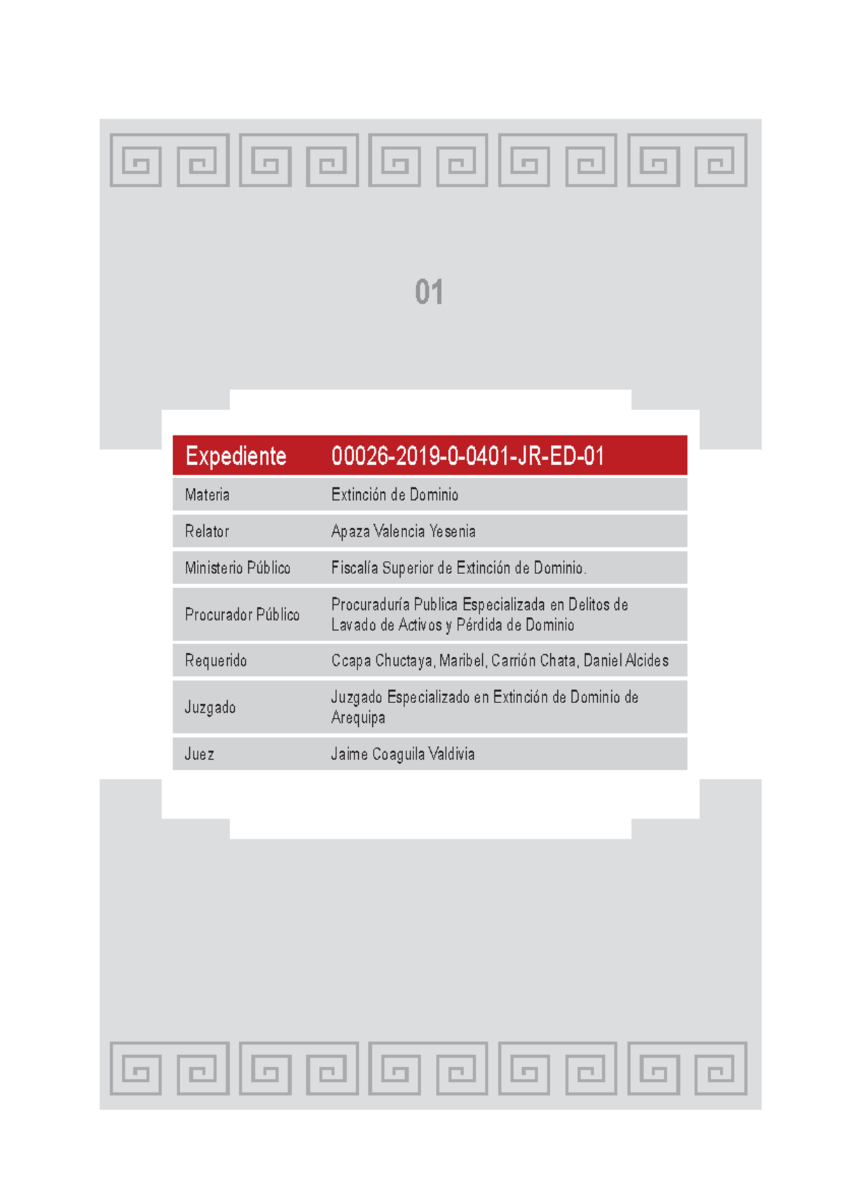 Jurisprudencia 00026-2019-0-0401-JR-ED-01 - Expediente 00026-2019-0 ...