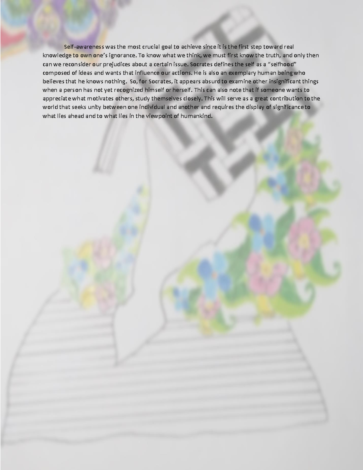 Philosophical Perspective (Know Thyself) - Copy - Self-awareness was ...