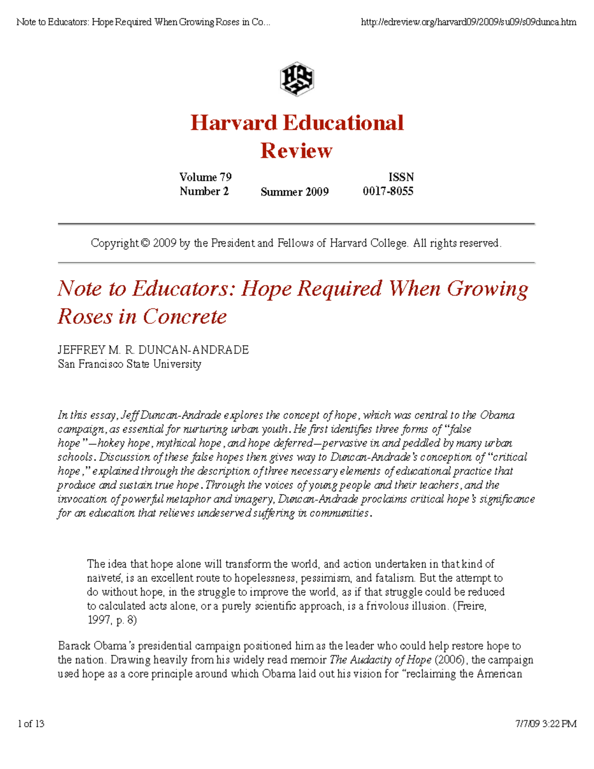 Note to Educators Hope Required When Growing Roses in Concrete 1 ...