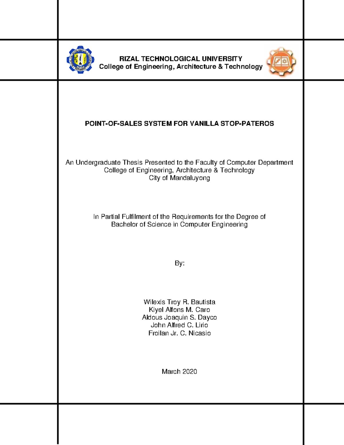 Rizal technological university online image